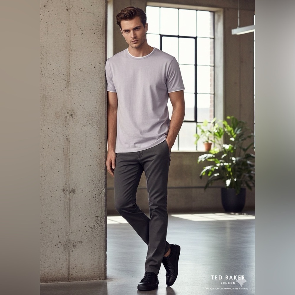 Ted Baker Lavender Men’s Tee size 6 (approx. size US XXL)